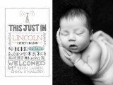 Hand Lettered Birth Announcements