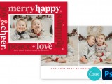 Candy Cane Lane Canva Photoshop Card