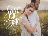 Modern Script Save the Date Cards